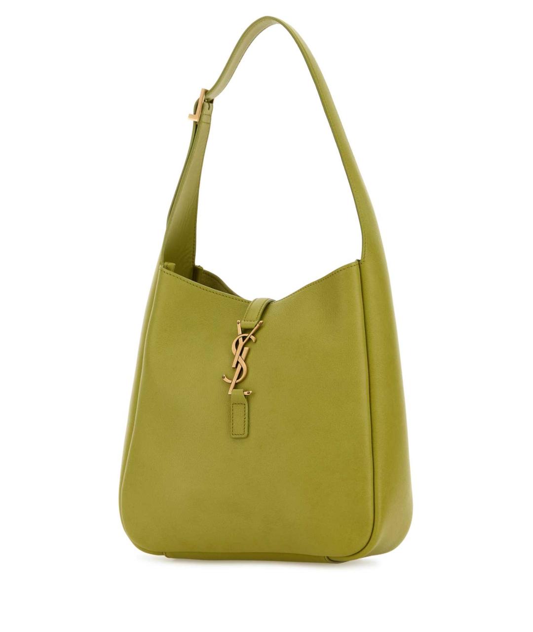 SAINT LAURENT Зеленая кожаная сумка через плечо, фото 2