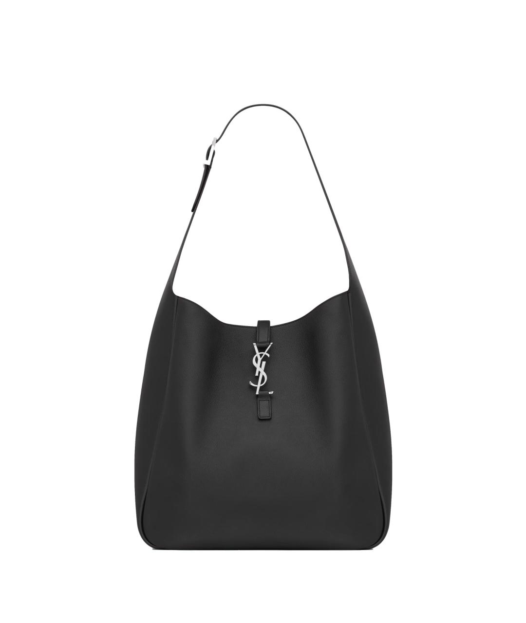 SAINT LAURENT Черная кожаная сумка через плечо, фото 1