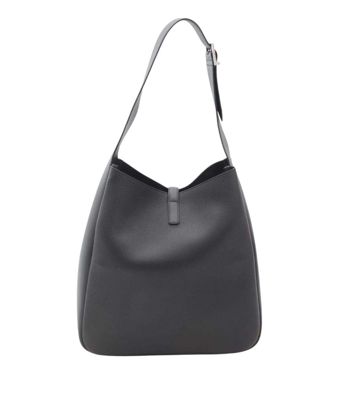 SAINT LAURENT Черная кожаная сумка через плечо, фото 3