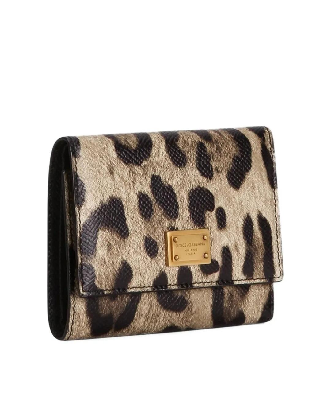 DOLCE&GABBANA Коричневый кожаный кошелек, фото 3