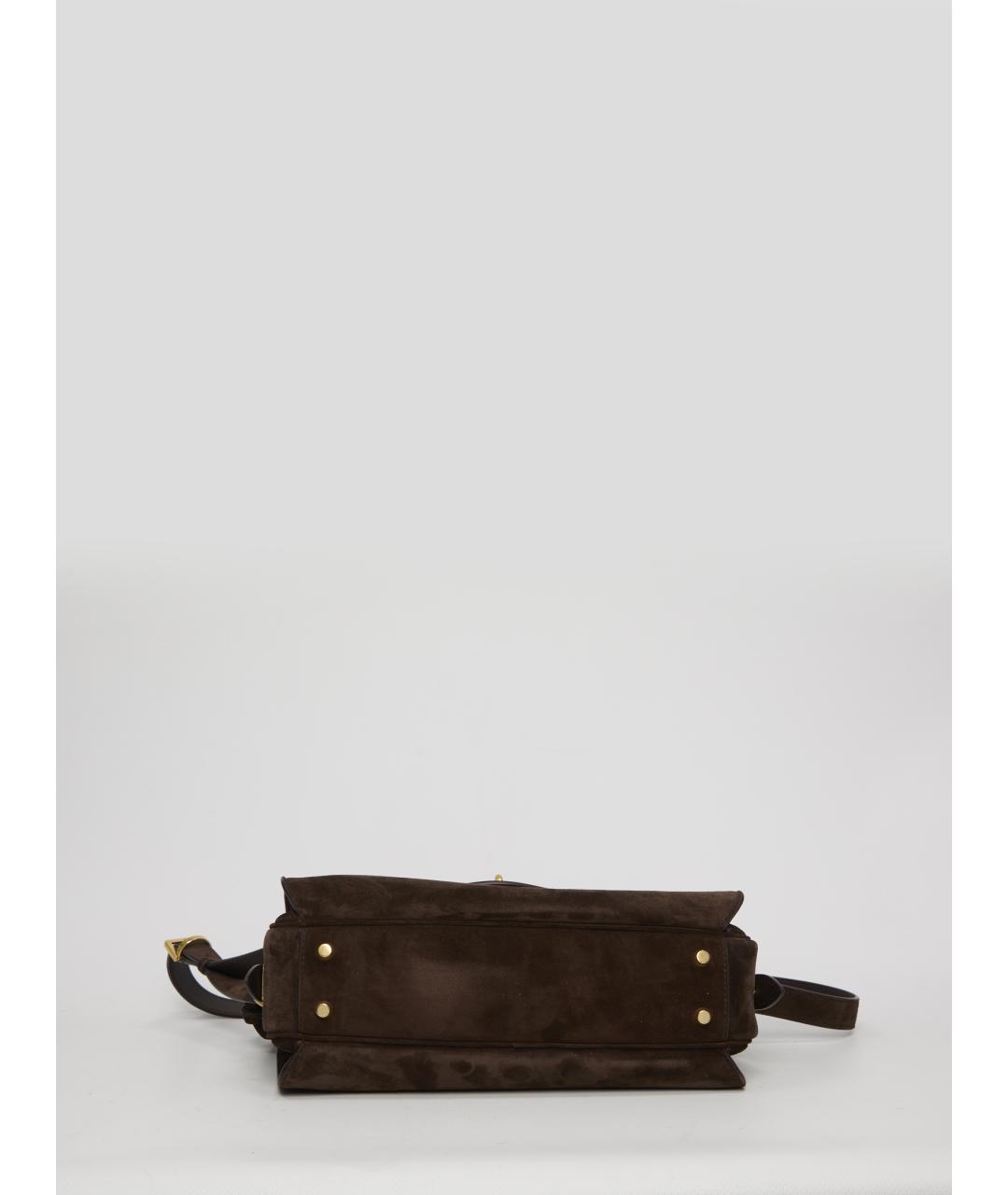 BALENCIAGA Коричневая замшевая сумка через плечо, фото 5
