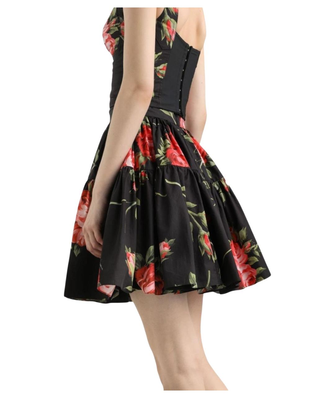 DOLCE&GABBANA Мульти хлопковая юбка миди, фото 3