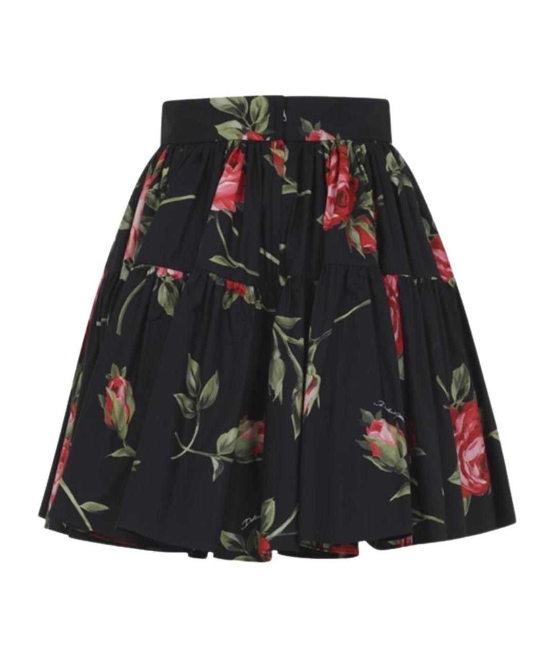 DOLCE&GABBANA Мульти хлопковая юбка миди, фото 2