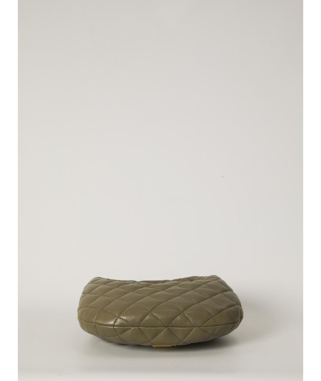 SAINT LAURENT Зеленая кожаная сумка через плечо, фото 3