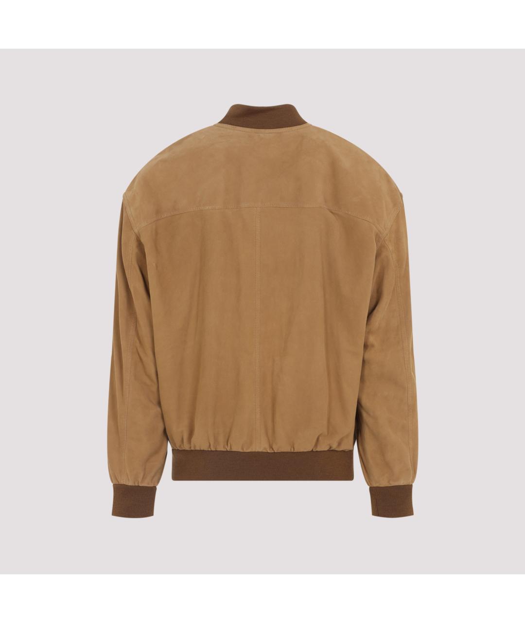 SAINT LAURENT Коричневая замшевая куртка, фото 3