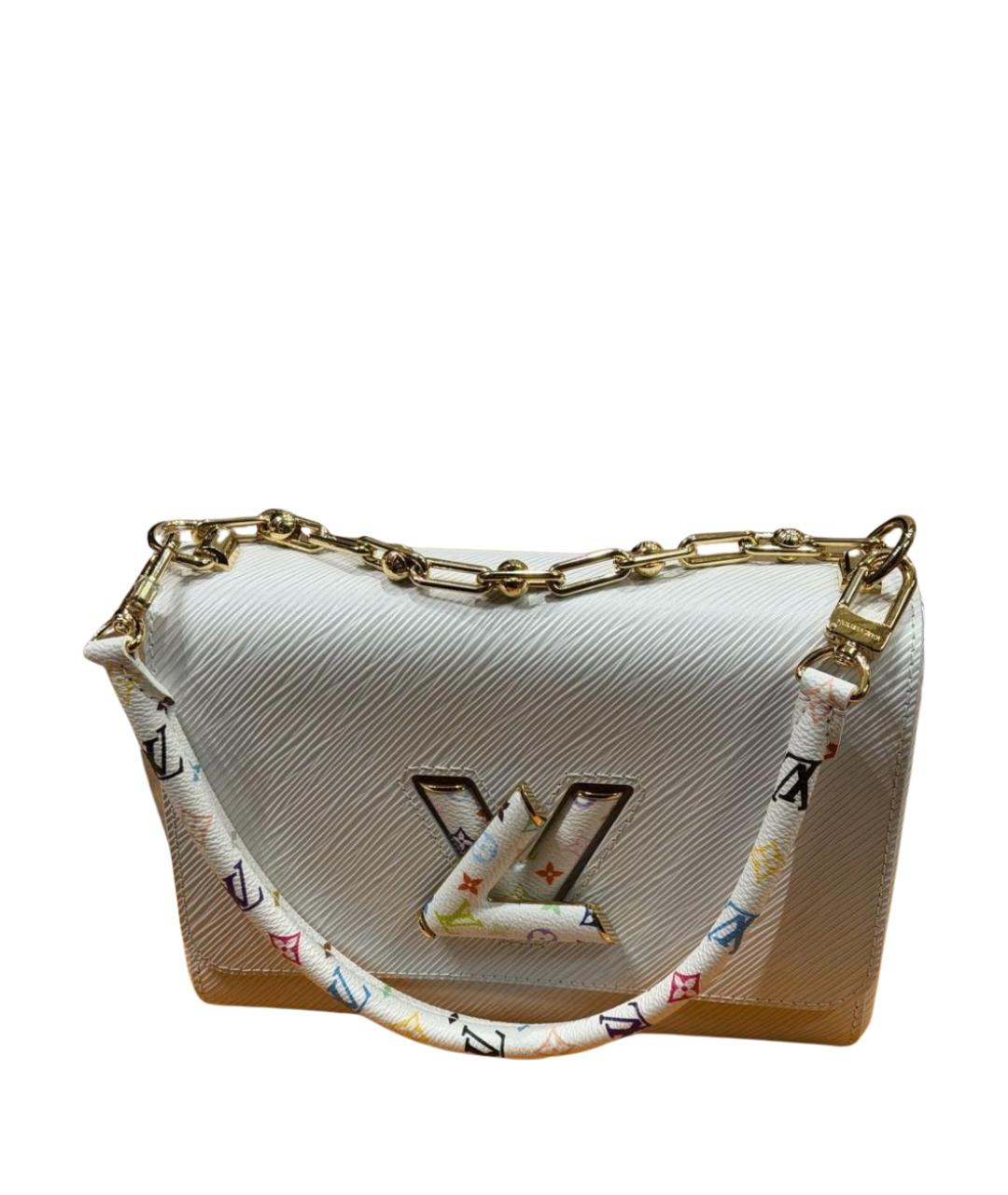 LOUIS VUITTON Белая кожаная сумка с короткими ручками, фото 1