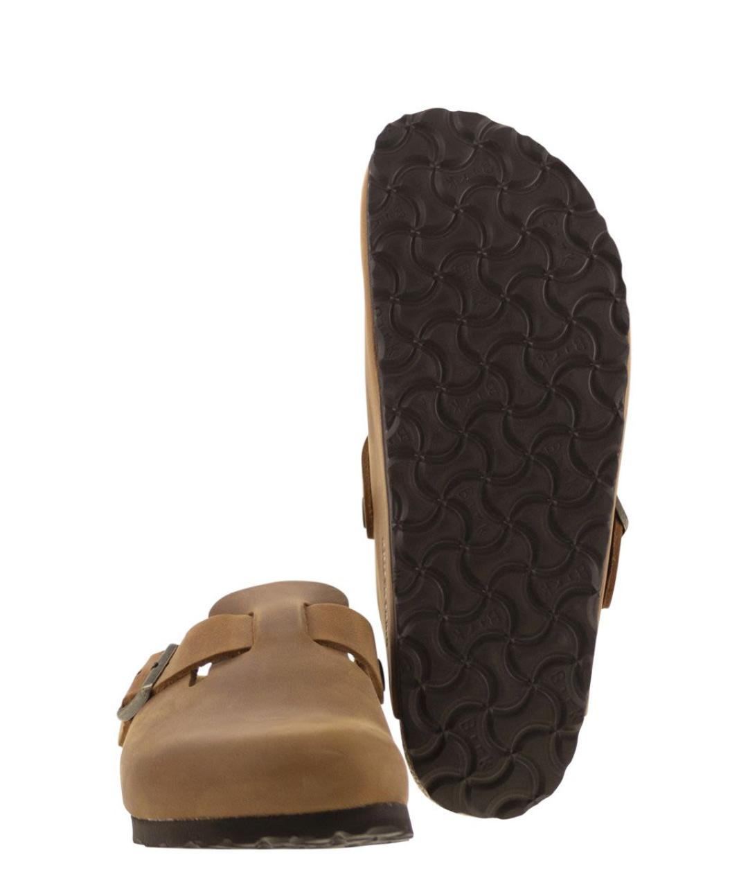 BIRKENSTOCK Коричневые замшевые сабо, фото 5