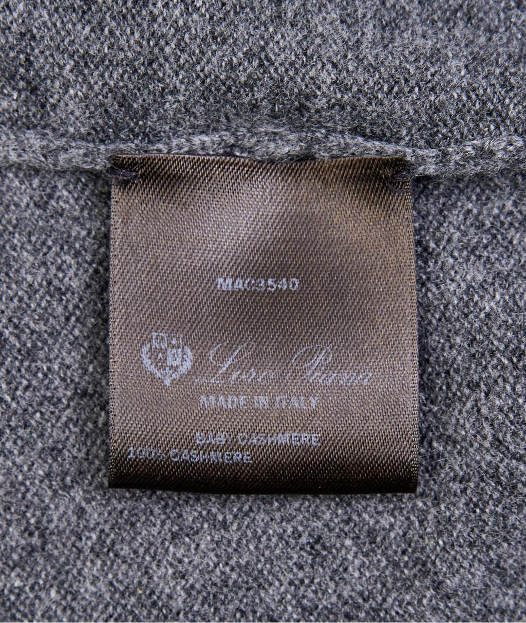 LORO PIANA Серый кашемировый джемпер / свитер, фото 4
