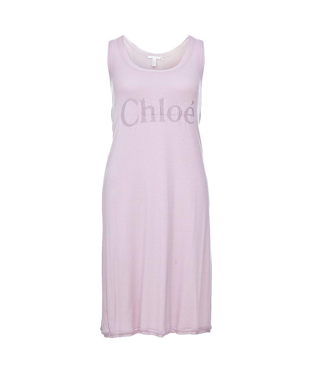 CHLOE Розовое вискозное платье, фото 9