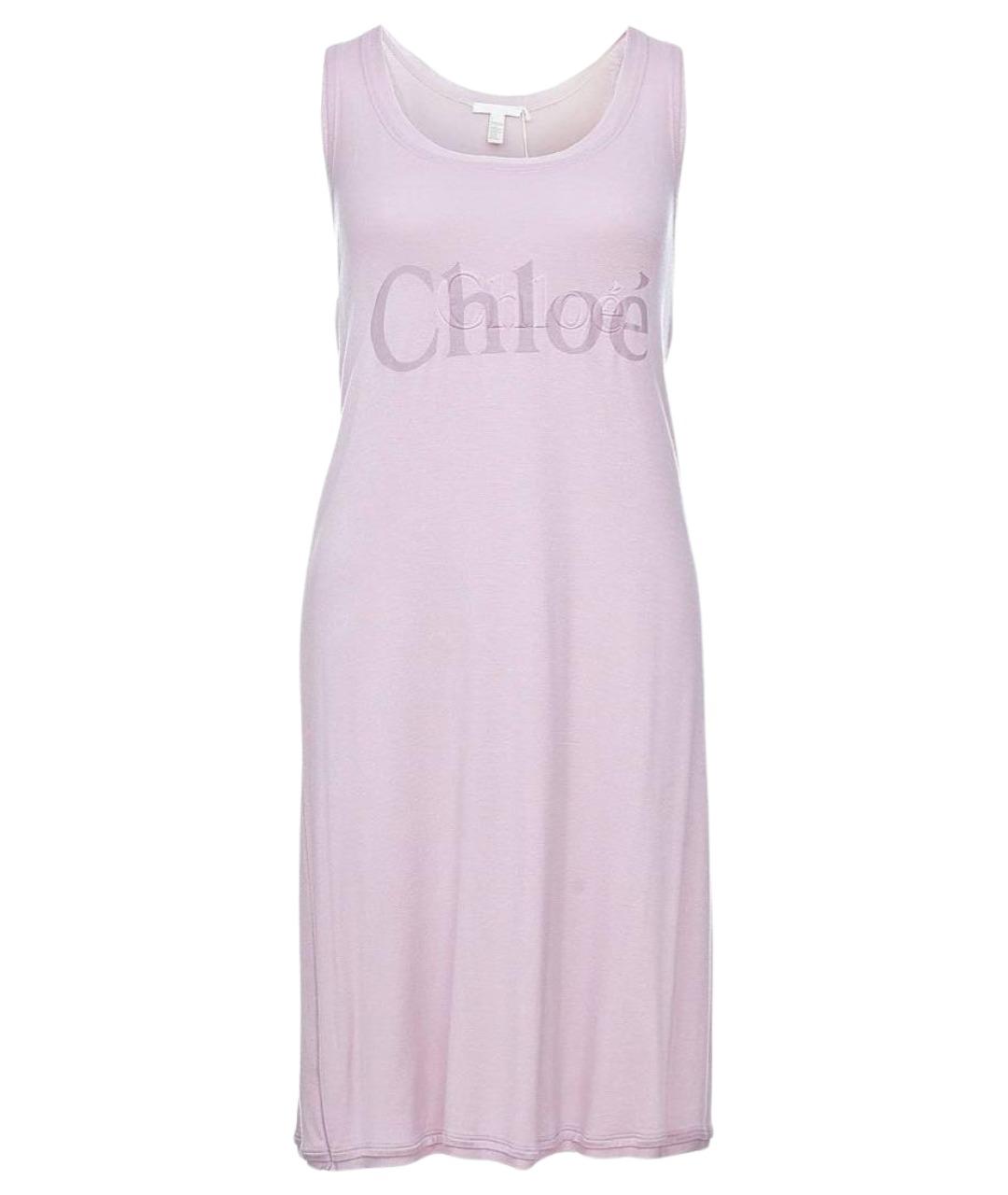 CHLOE Розовое вискозное платье, фото 1