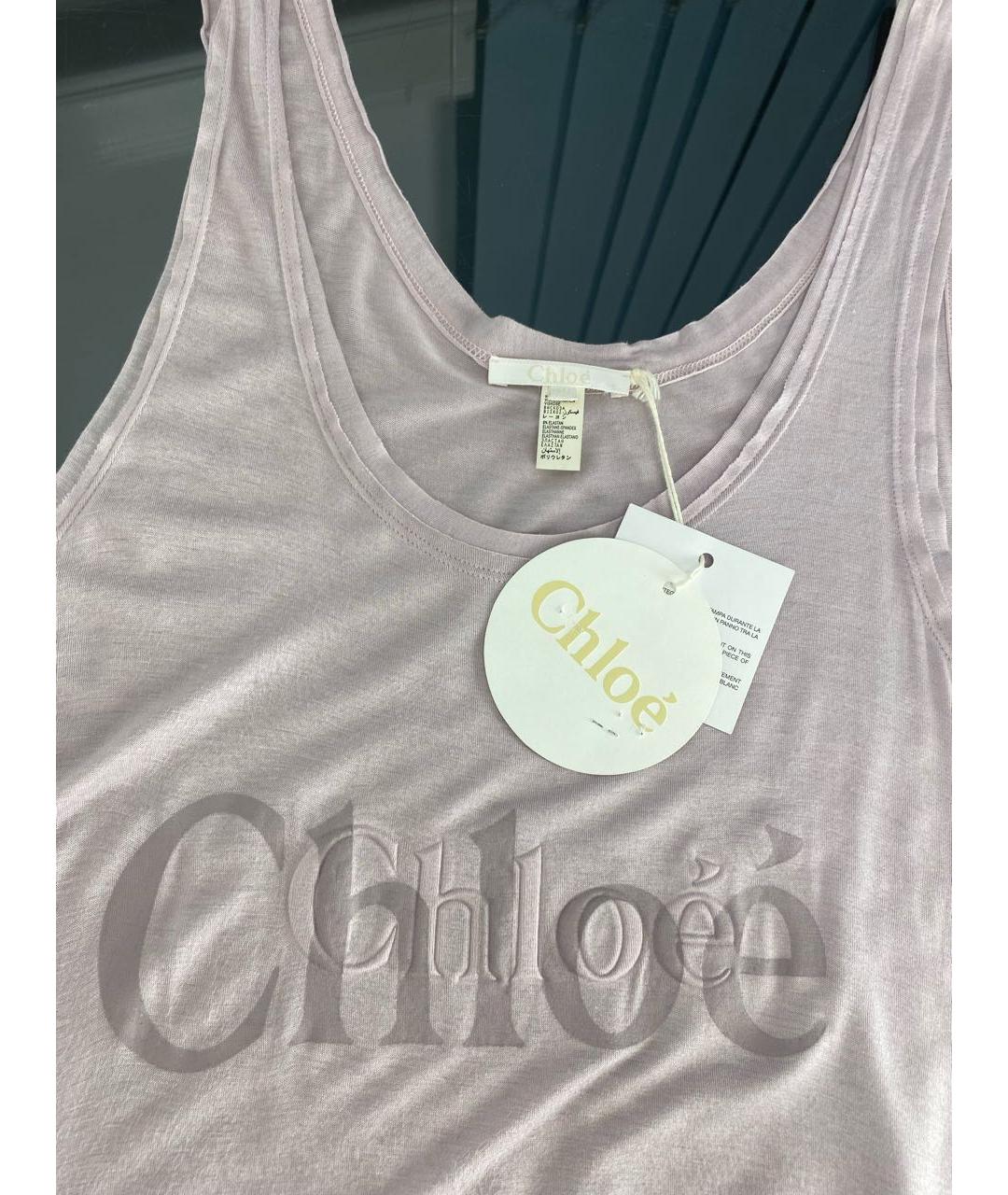 CHLOE Розовое вискозное платье, фото 3