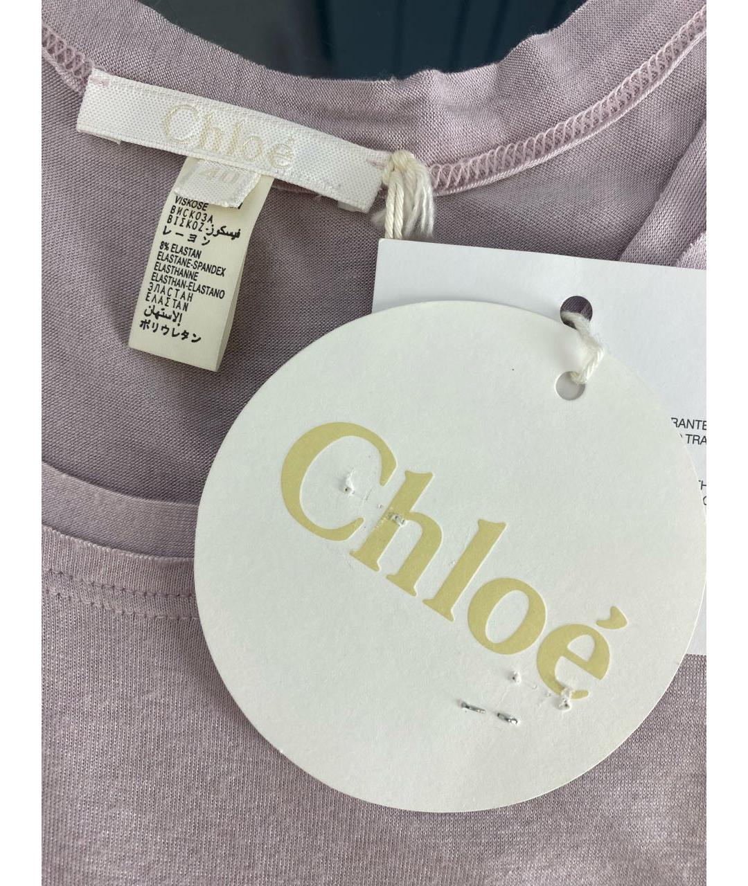 CHLOE Розовое вискозное платье, фото 4