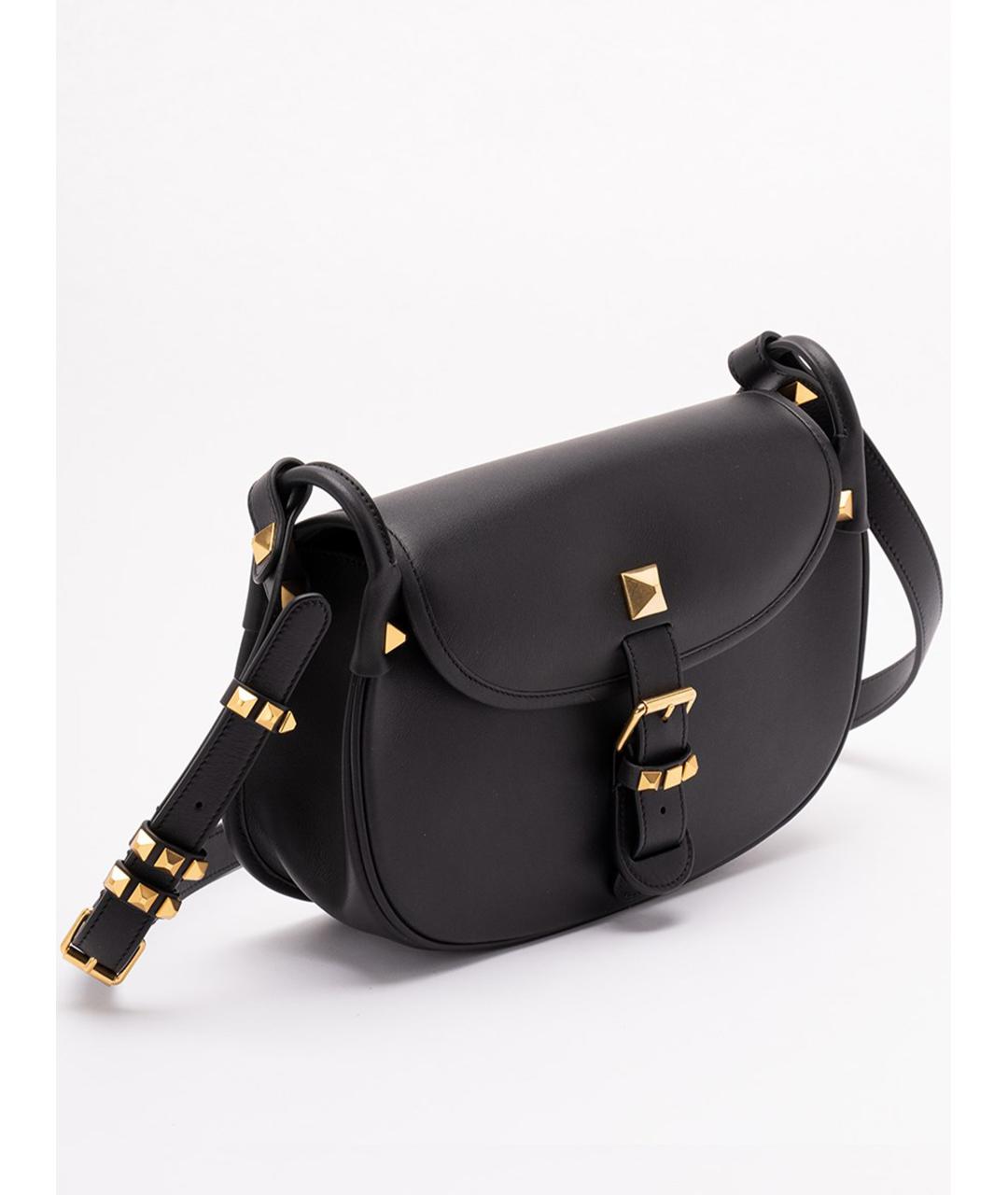 VALENTINO Черная кожаная сумка через плечо, фото 3