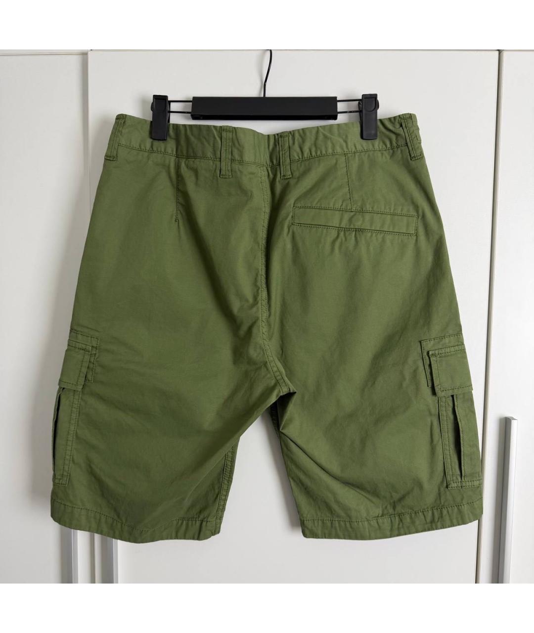 STONE ISLAND Хаки хлопковые шорты, фото 3