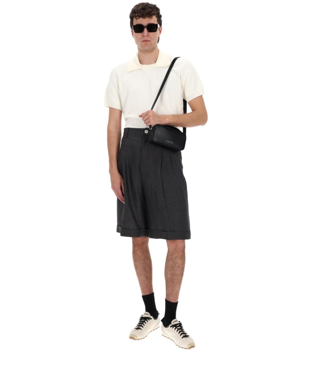 JACQUEMUS Серые льняные шорты, фото 3