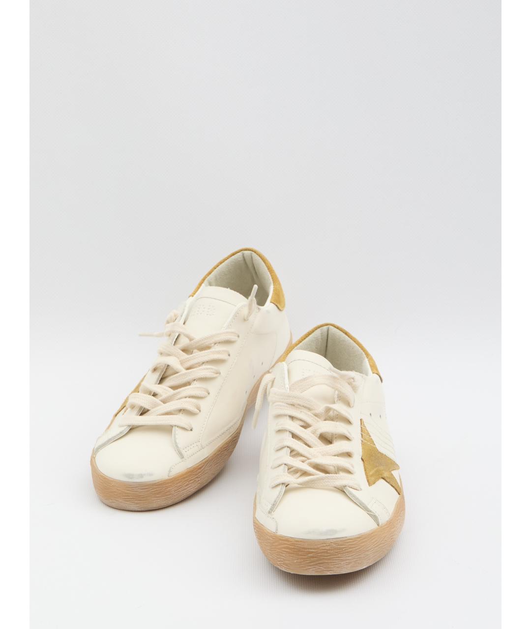 GOLDEN GOOSE DELUXE BRAND Белые кожаные низкие кроссовки / кеды, фото 5