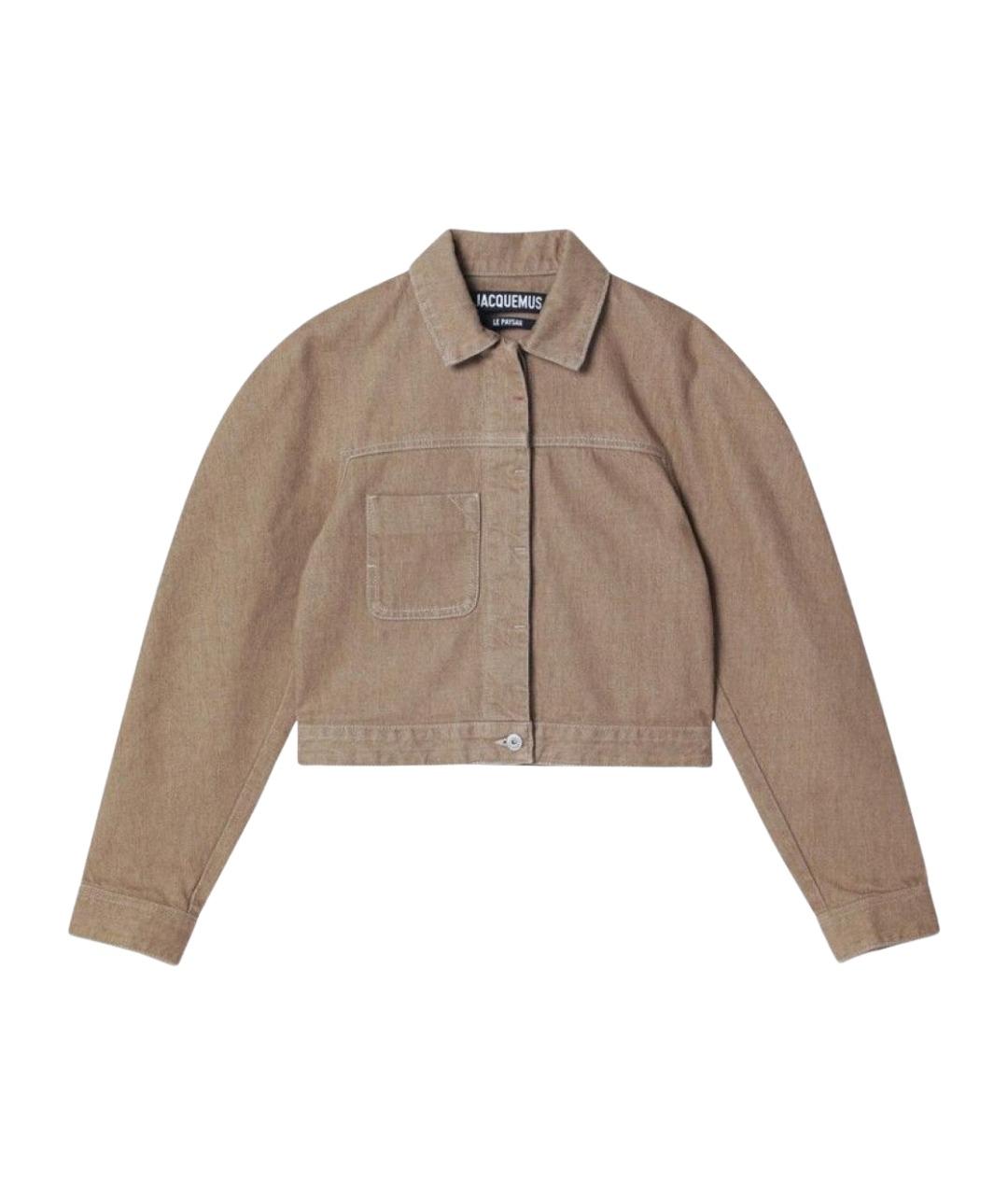 JACQUEMUS Коричневая хлопковая куртка, фото 1