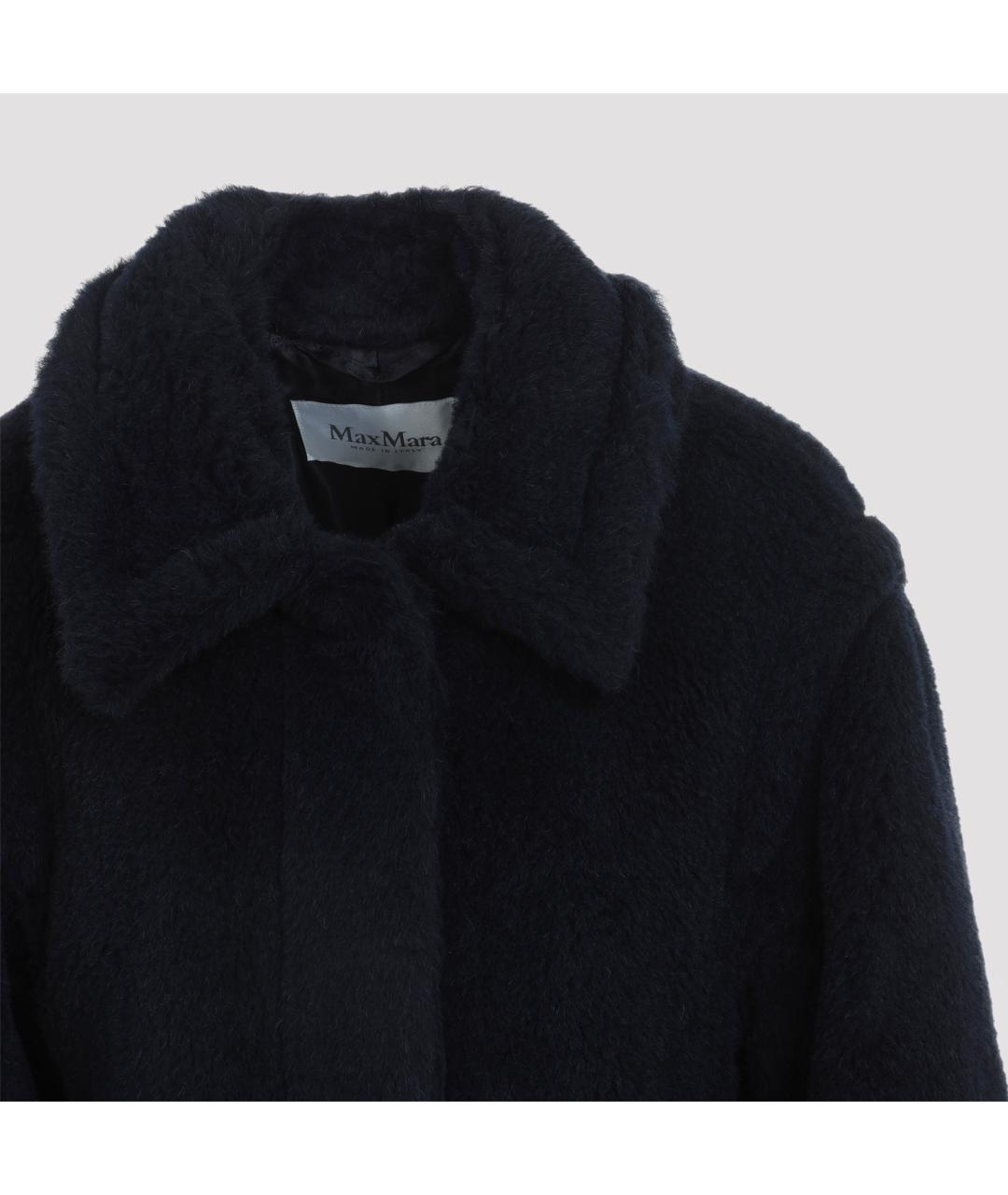 MAX MARA Темно-синее шерстяное пальто, фото 5