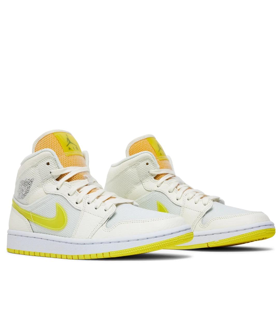 JORDAN Желтые кожаные кроссовки, фото 2