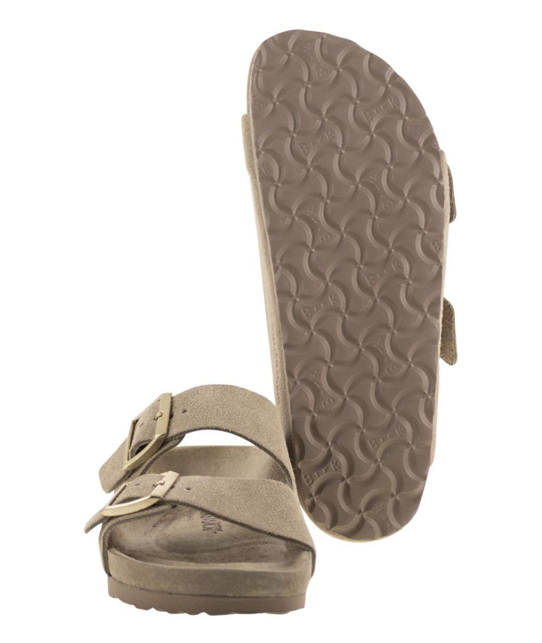 BIRKENSTOCK Коричневые замшевые сандалии, фото 5