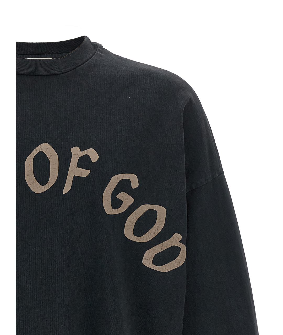 FEAR OF GOD Черный хлопковый джемпер / свитер, фото 3