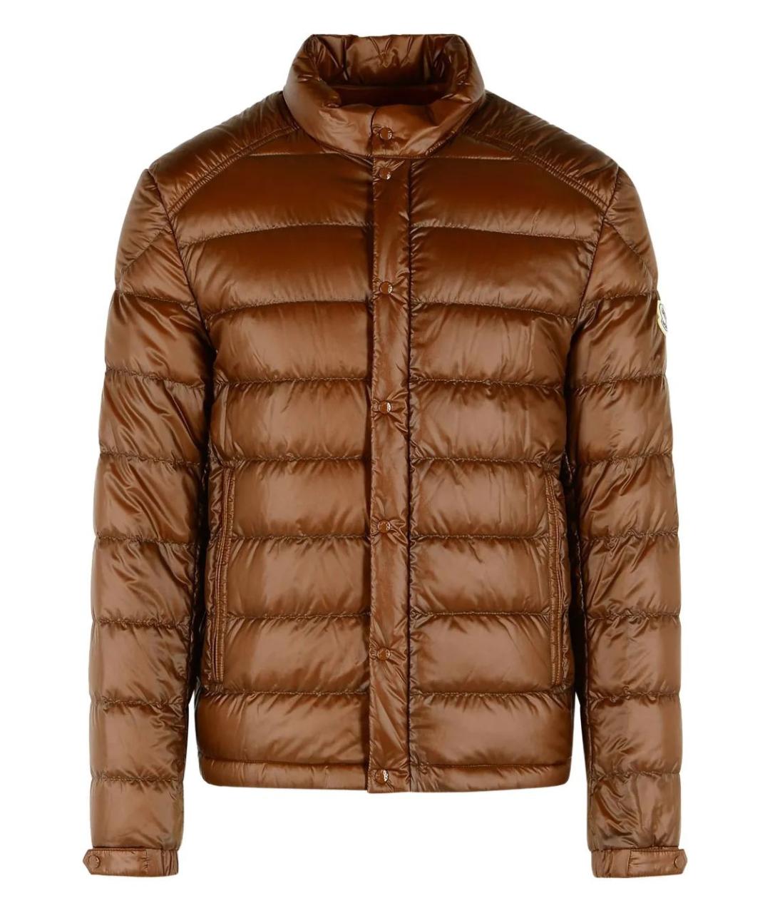 MONCLER Коричневая полиамидовая куртка, фото 1