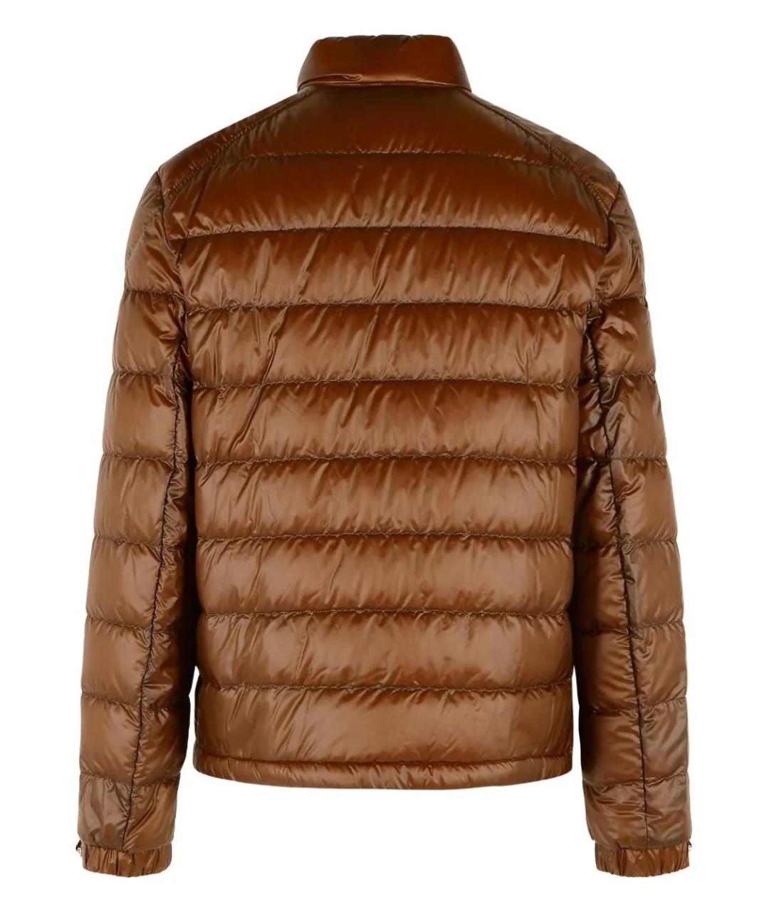 MONCLER Коричневая полиамидовая куртка, фото 2