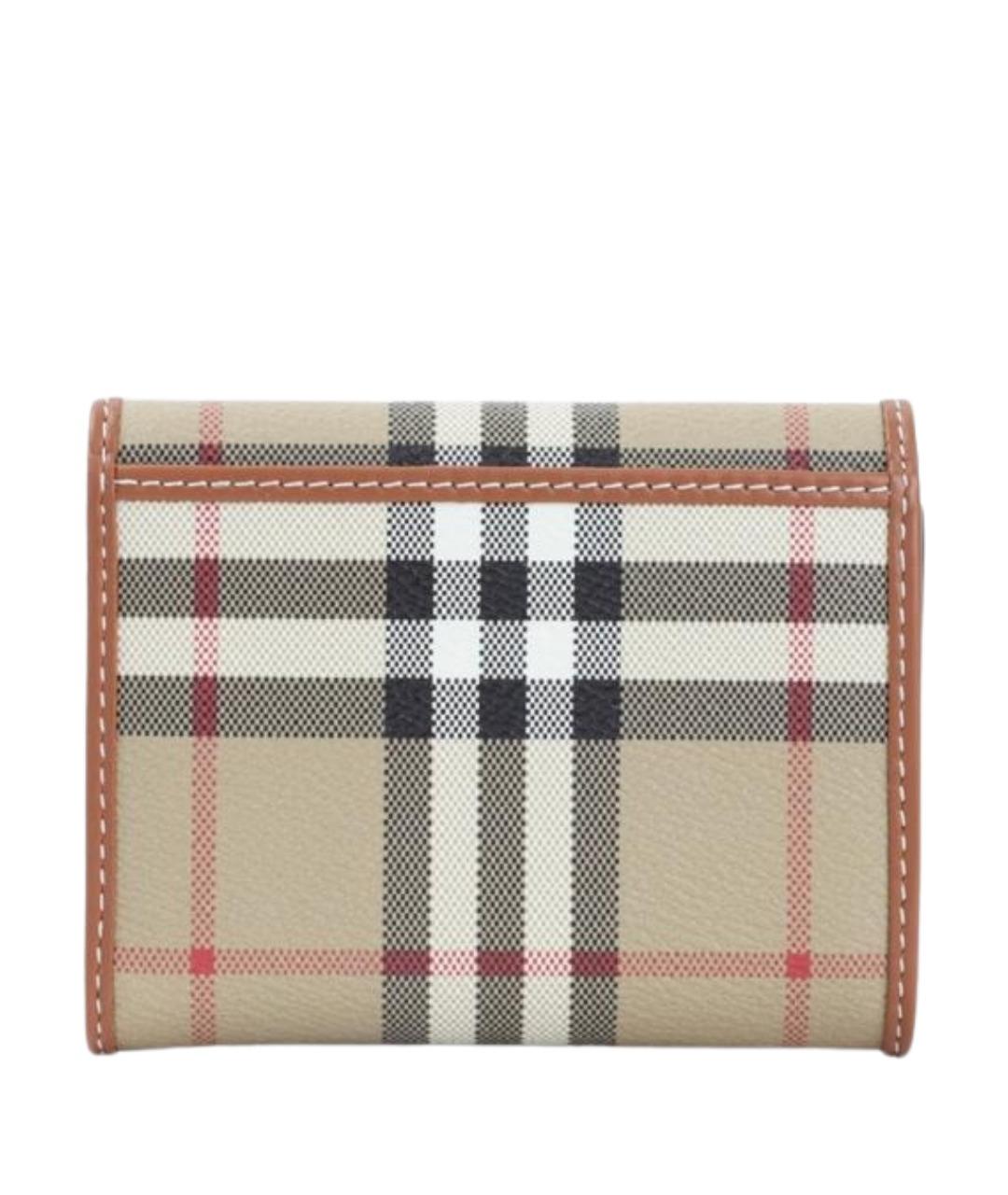 BURBERRY Бежевый кожаный кошелек, фото 2