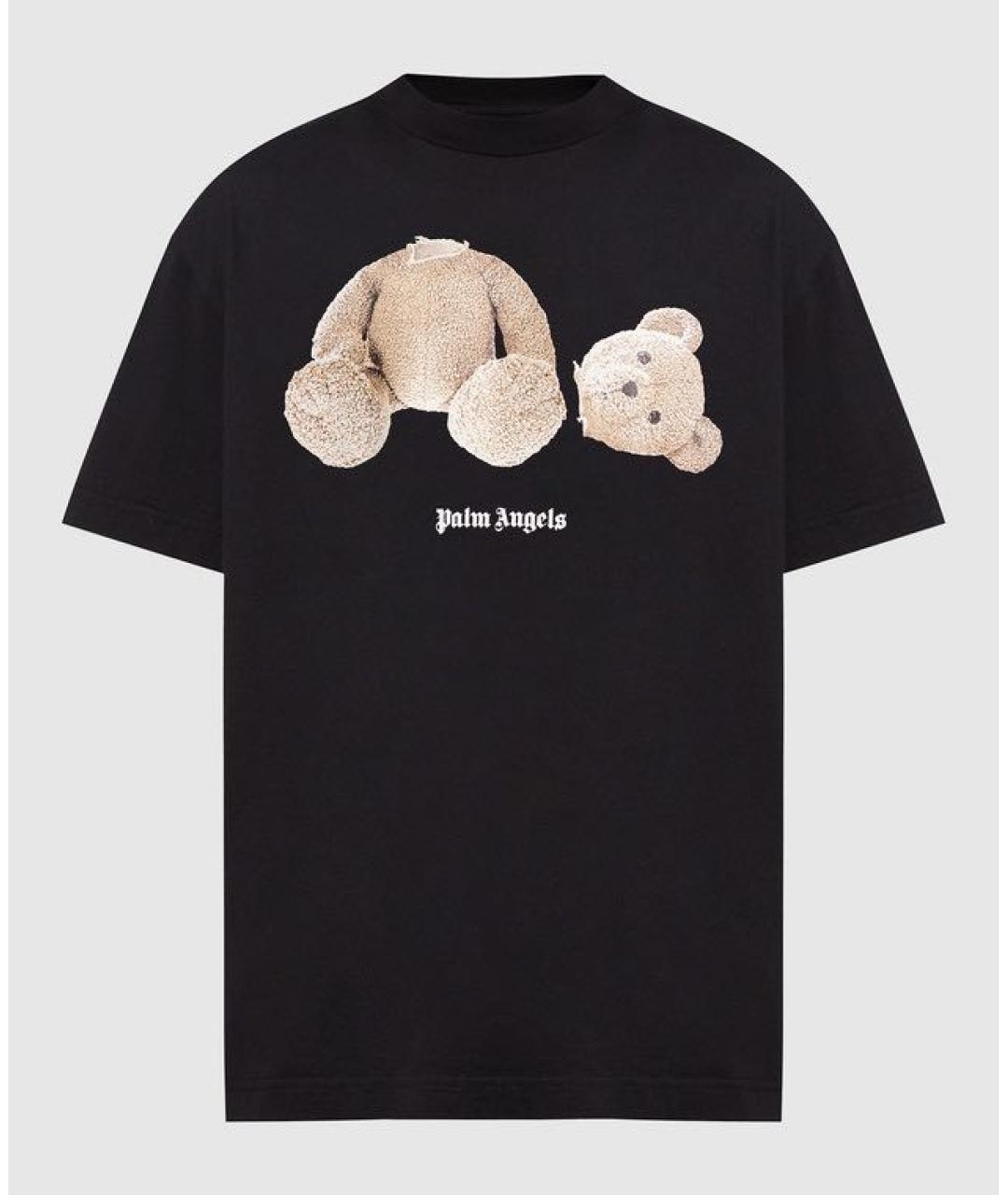 PALM ANGELS Черная хлопковая футболка, фото 5