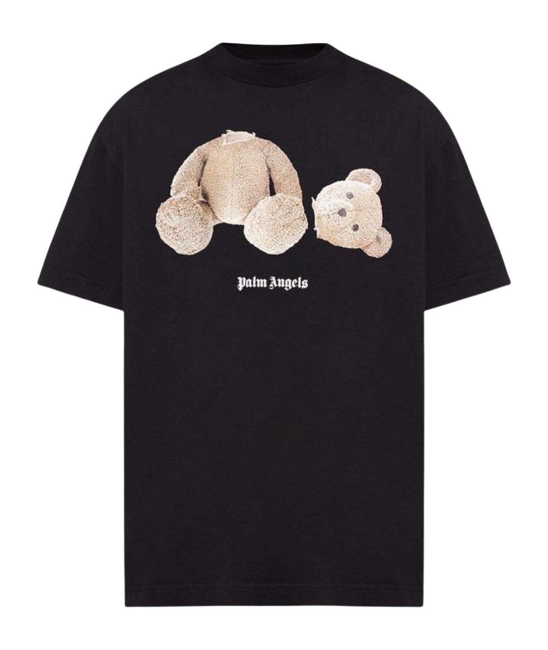 PALM ANGELS Черная хлопковая футболка, фото 1