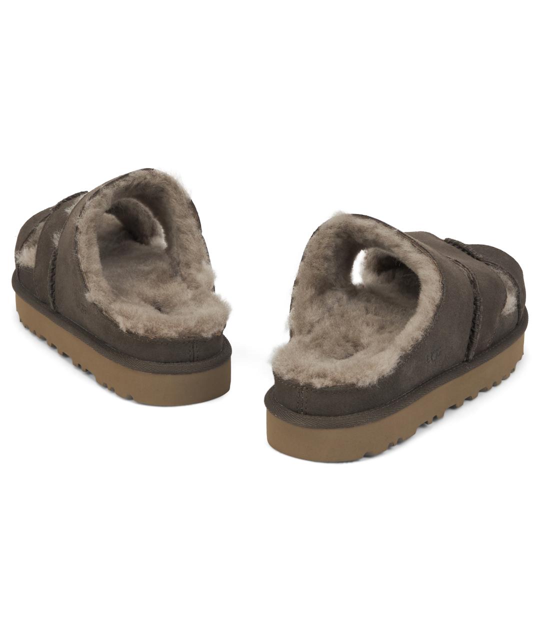 UGG AUSTRALIA Серые замшевые сандалии, фото 4