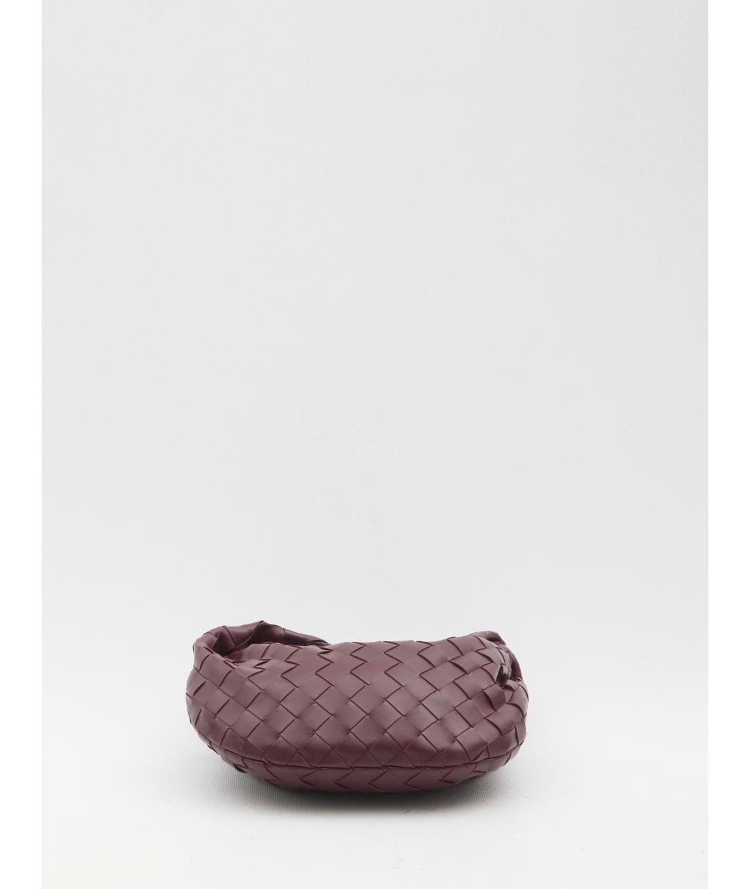 BOTTEGA VENETA Бордовая кожаная сумка через плечо, фото 5
