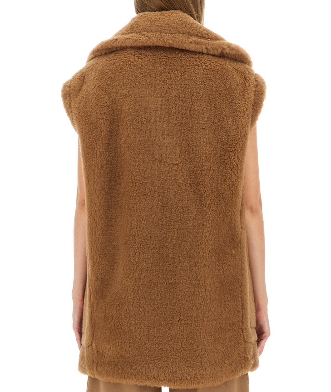 MAX MARA Коричневый шерстяной жилет, фото 3
