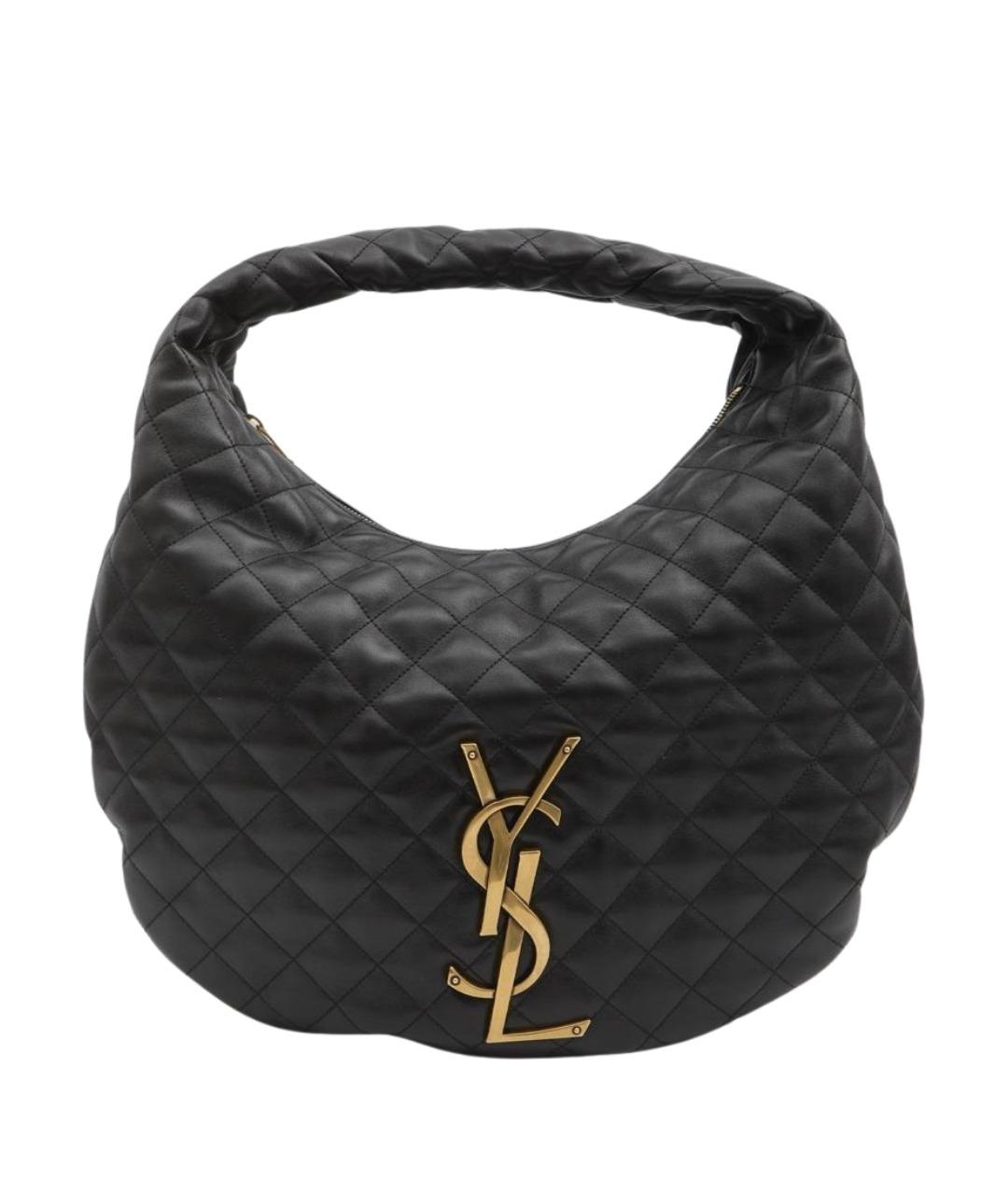 SAINT LAURENT Черная кожаная сумка через плечо, фото 1