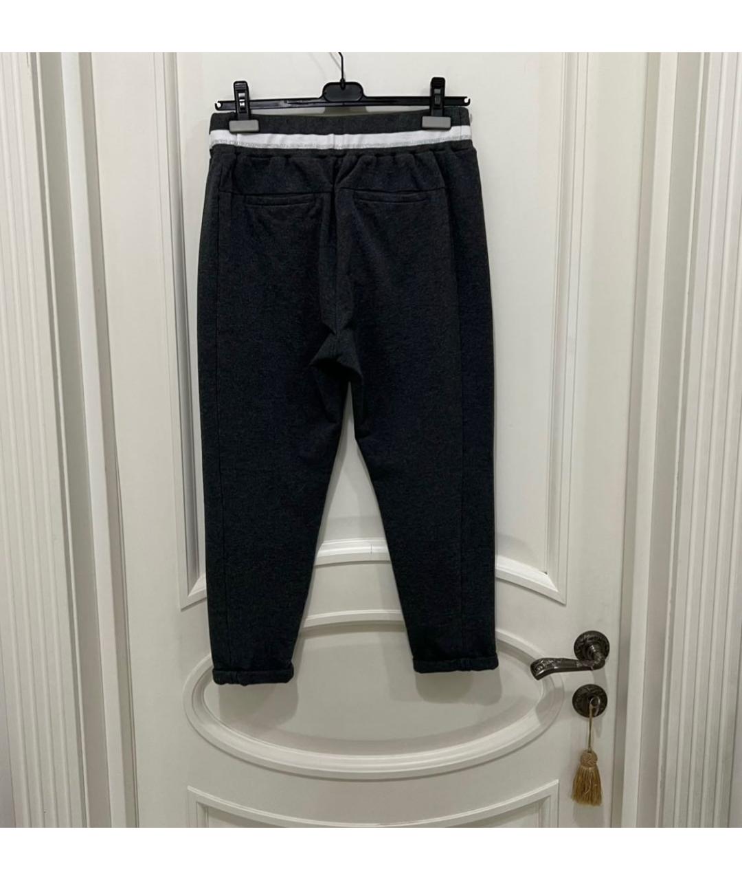 SANDRO Антрацитовый хлопковый спортивные костюмы, фото 5