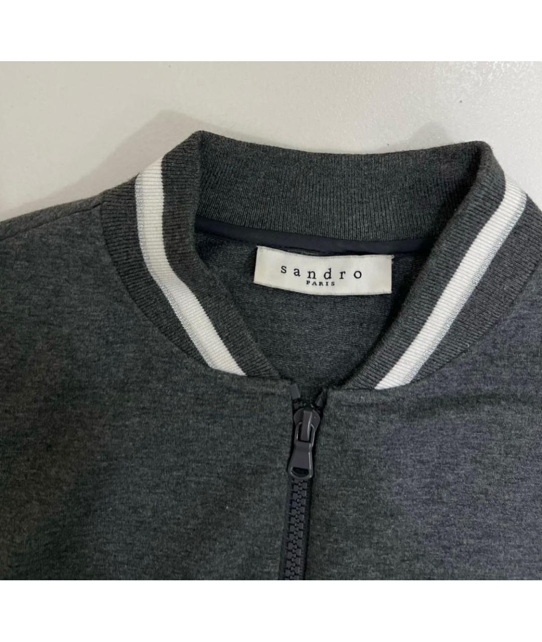 SANDRO Антрацитовый хлопковый спортивные костюмы, фото 6