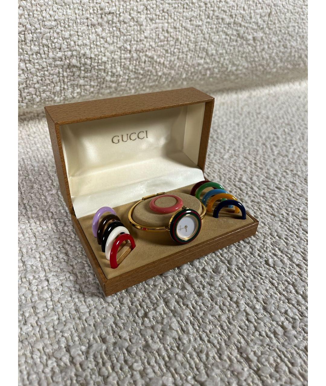GUCCI Золотые позолоченные часы, фото 4
