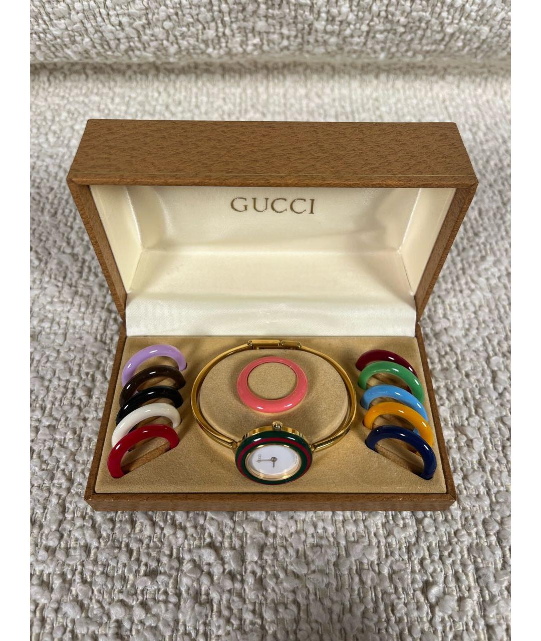 GUCCI Золотые позолоченные часы, фото 6