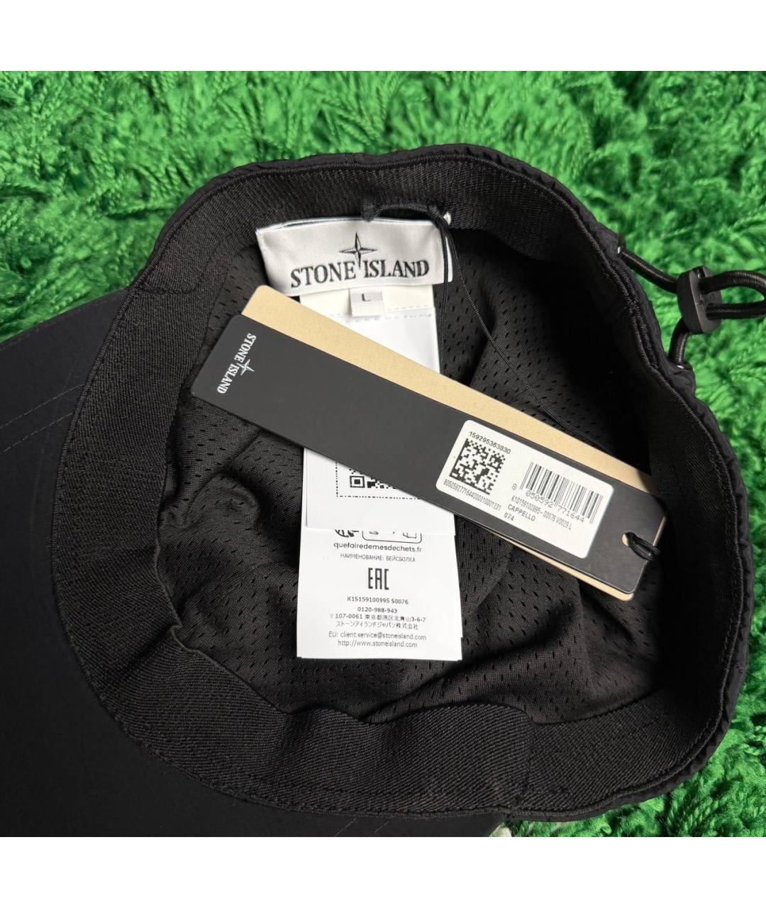 STONE ISLAND Черная кепка/бейсболка, фото 3
