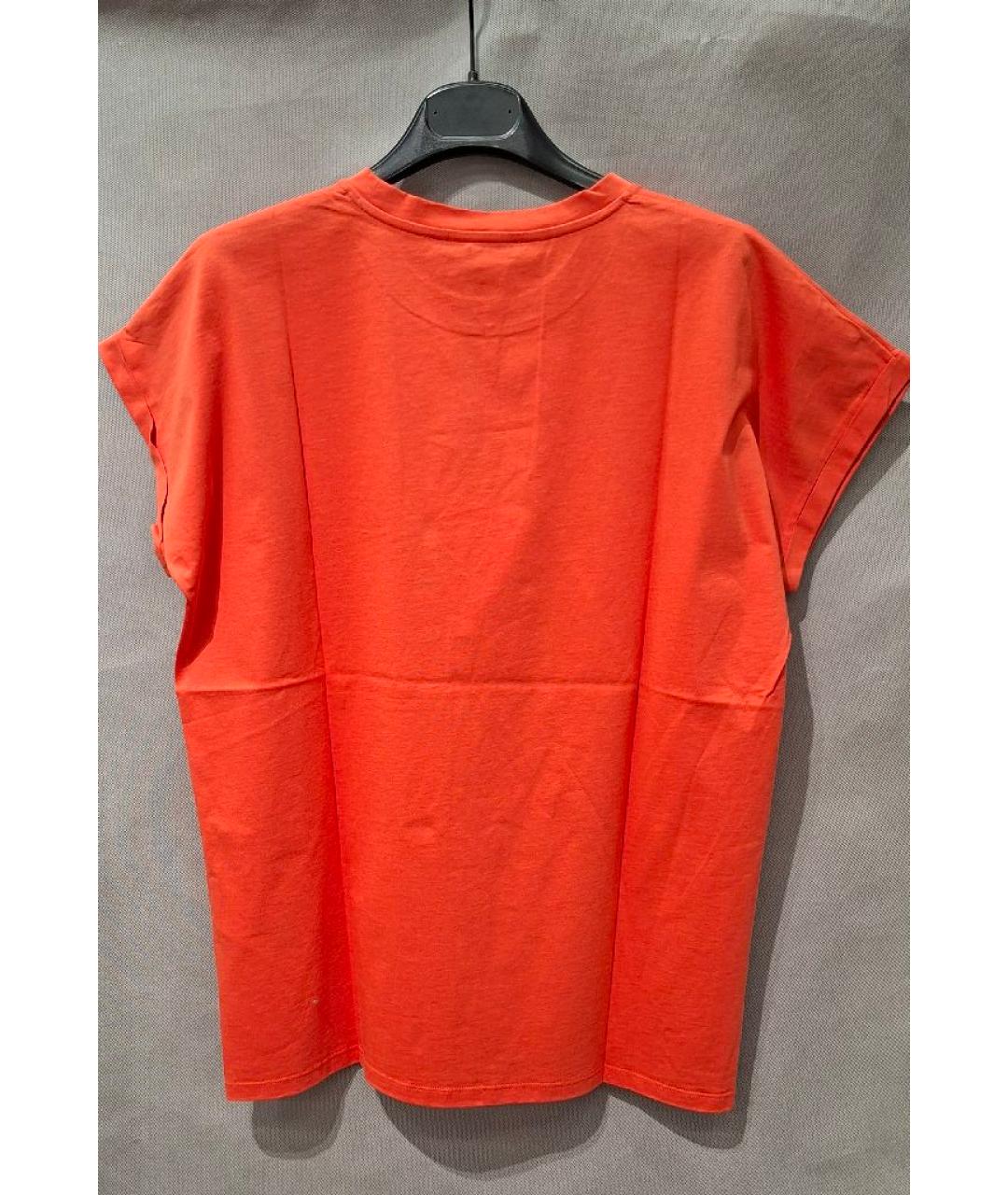 BALMAIN Оранжевая хлопковая майка, фото 2