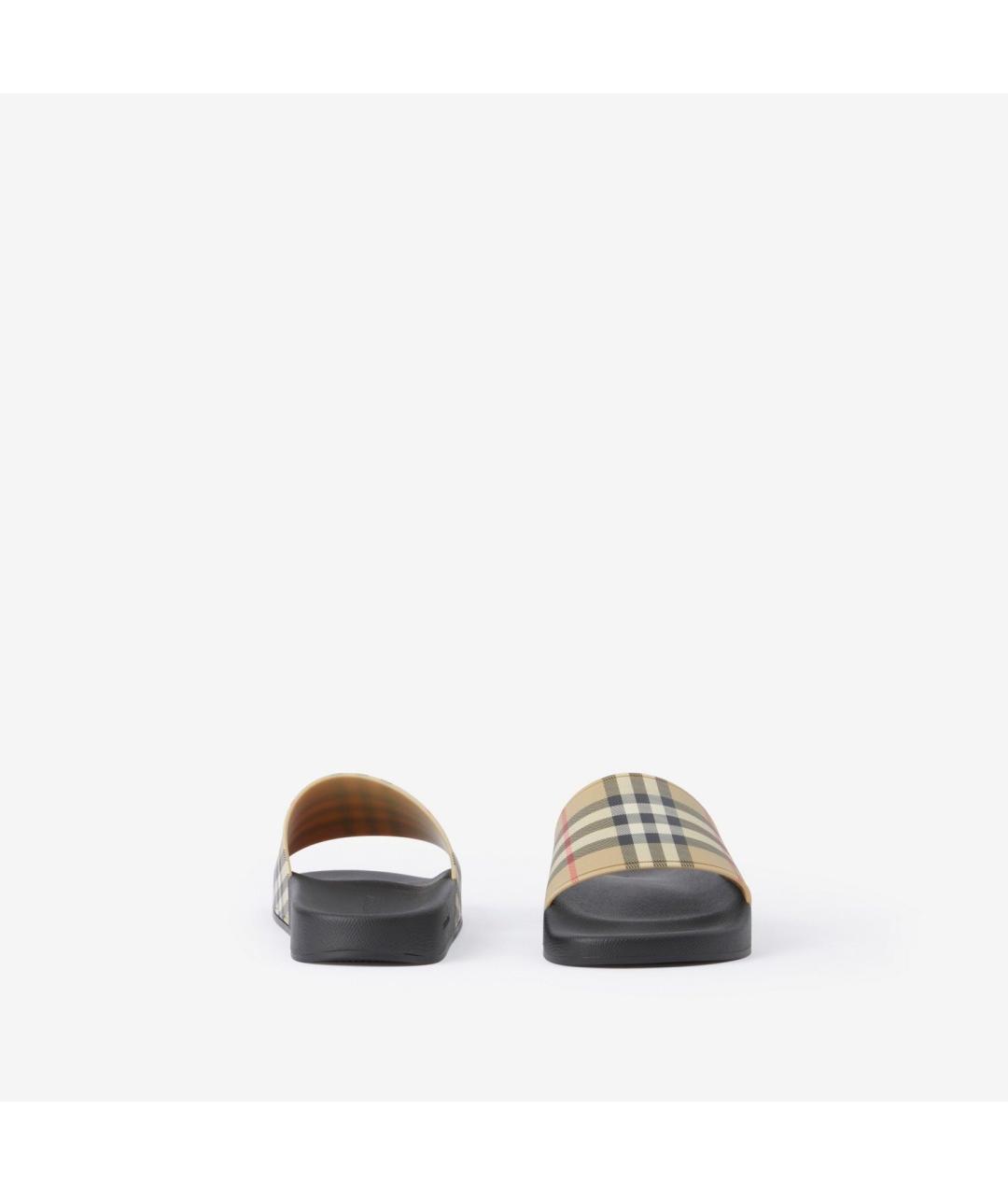 BURBERRY Бежевые шлепанцы, фото 5