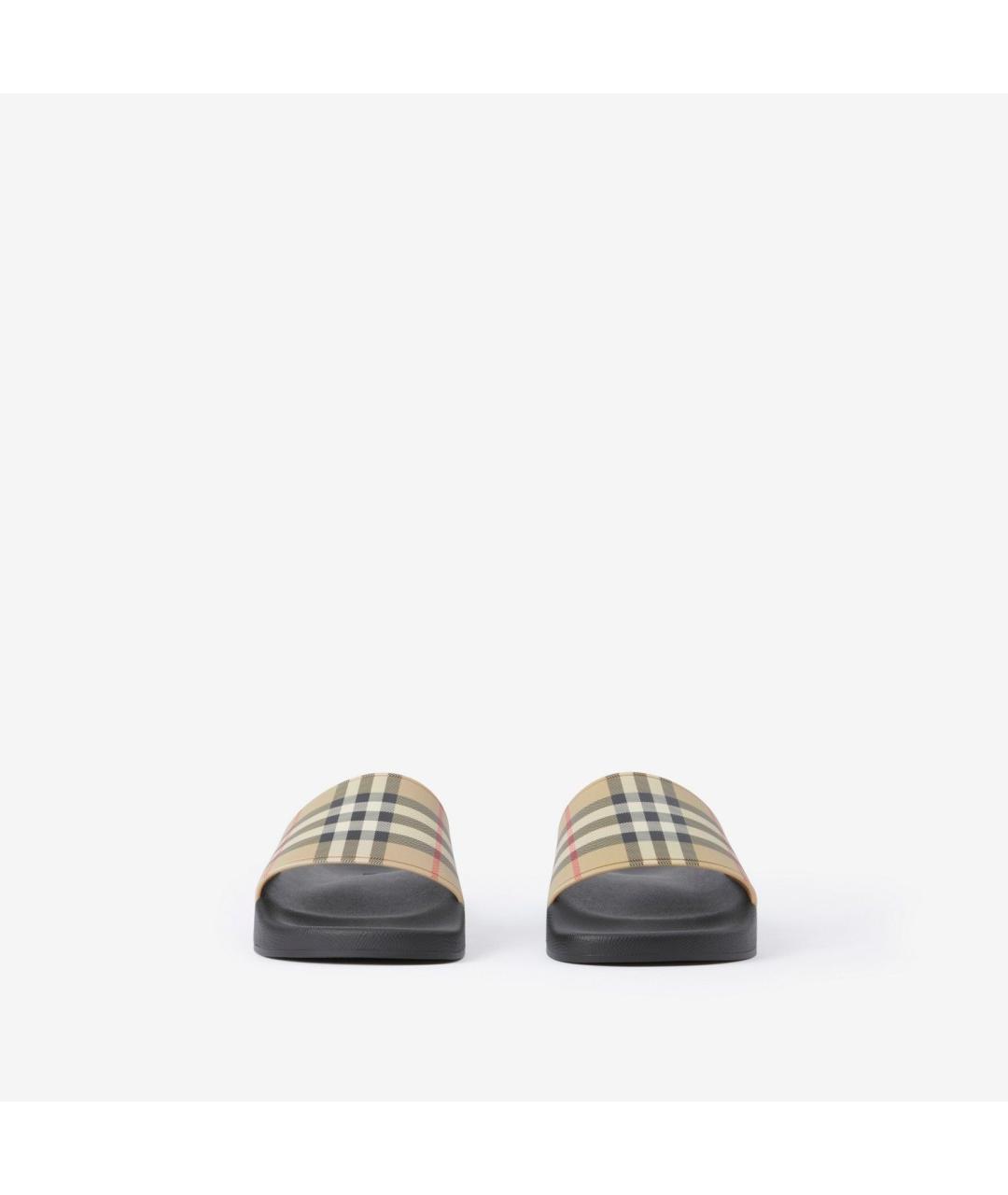 BURBERRY Бежевые шлепанцы, фото 3