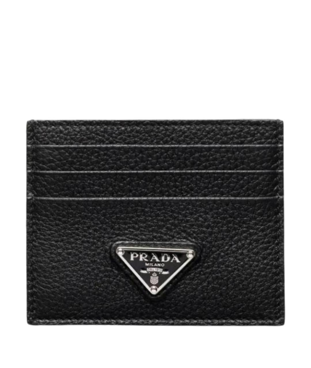 PRADA Черный кожаный кардхолдер, фото 1