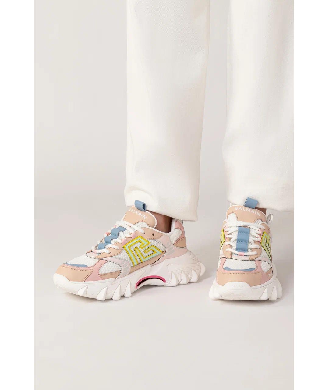 BALMAIN Мульти кожаные кроссовки, фото 7