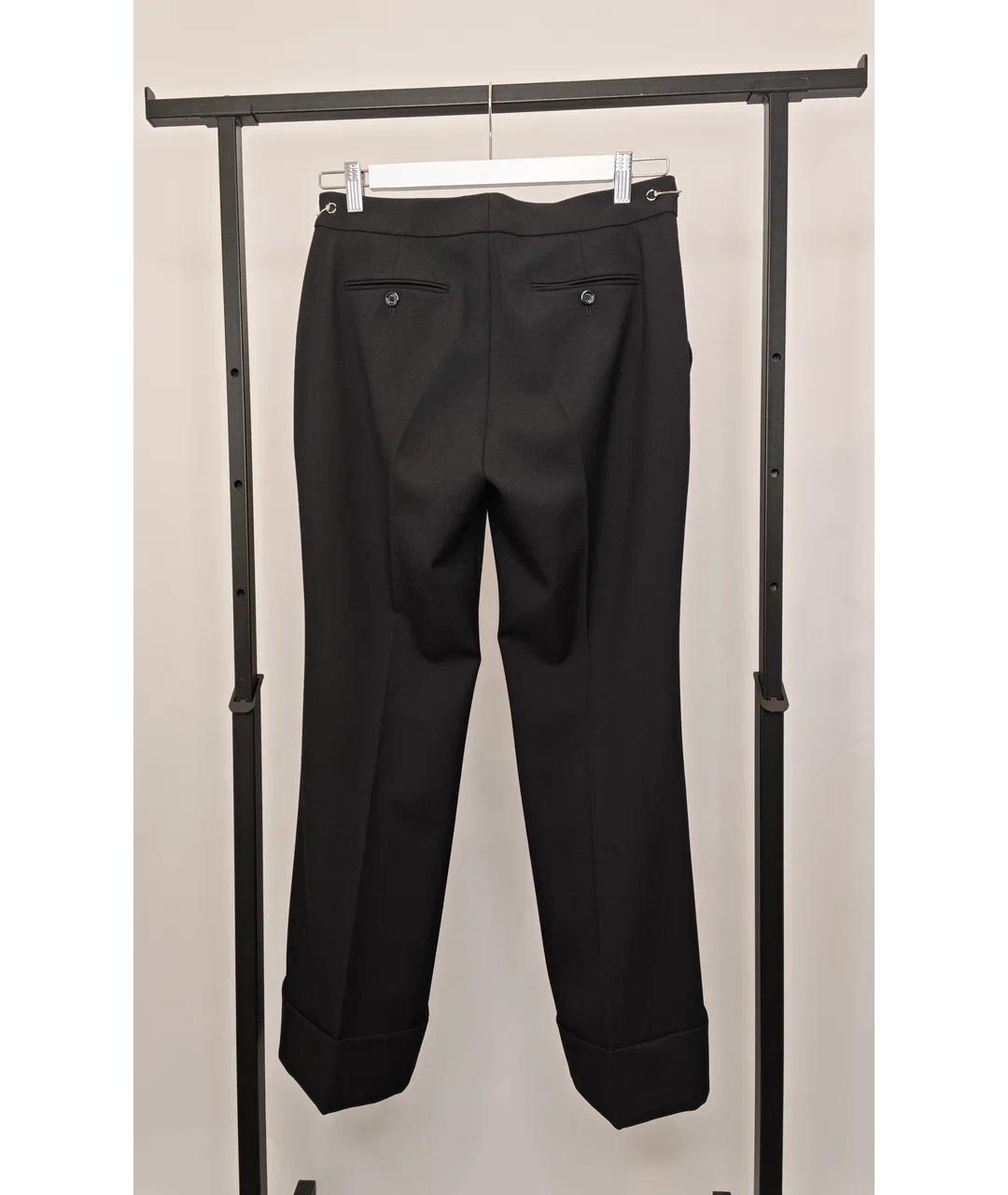 GUCCI Черные шерстяные брюки широкие, фото 6