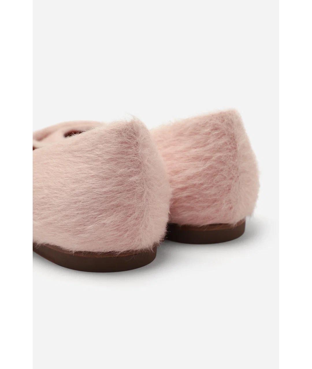 SANTONI Розовые текстильные балетки, фото 4