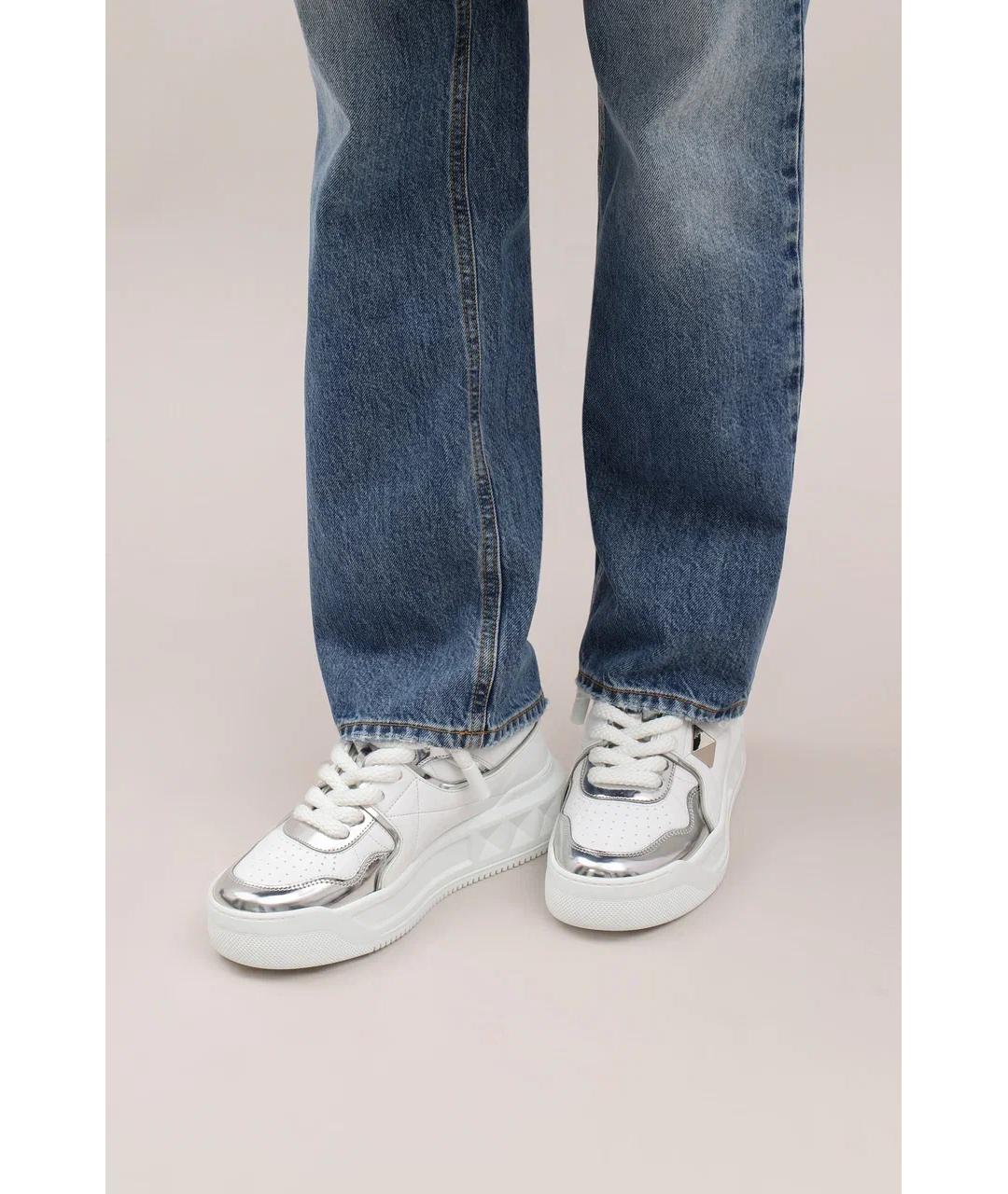 VALENTINO Белые кожаные кроссовки, фото 4