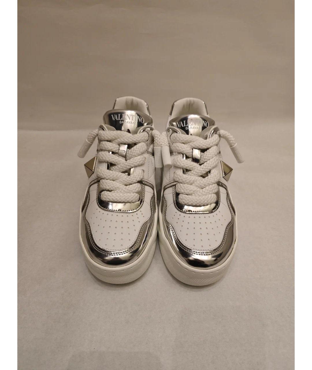 VALENTINO Белые кожаные кроссовки, фото 5