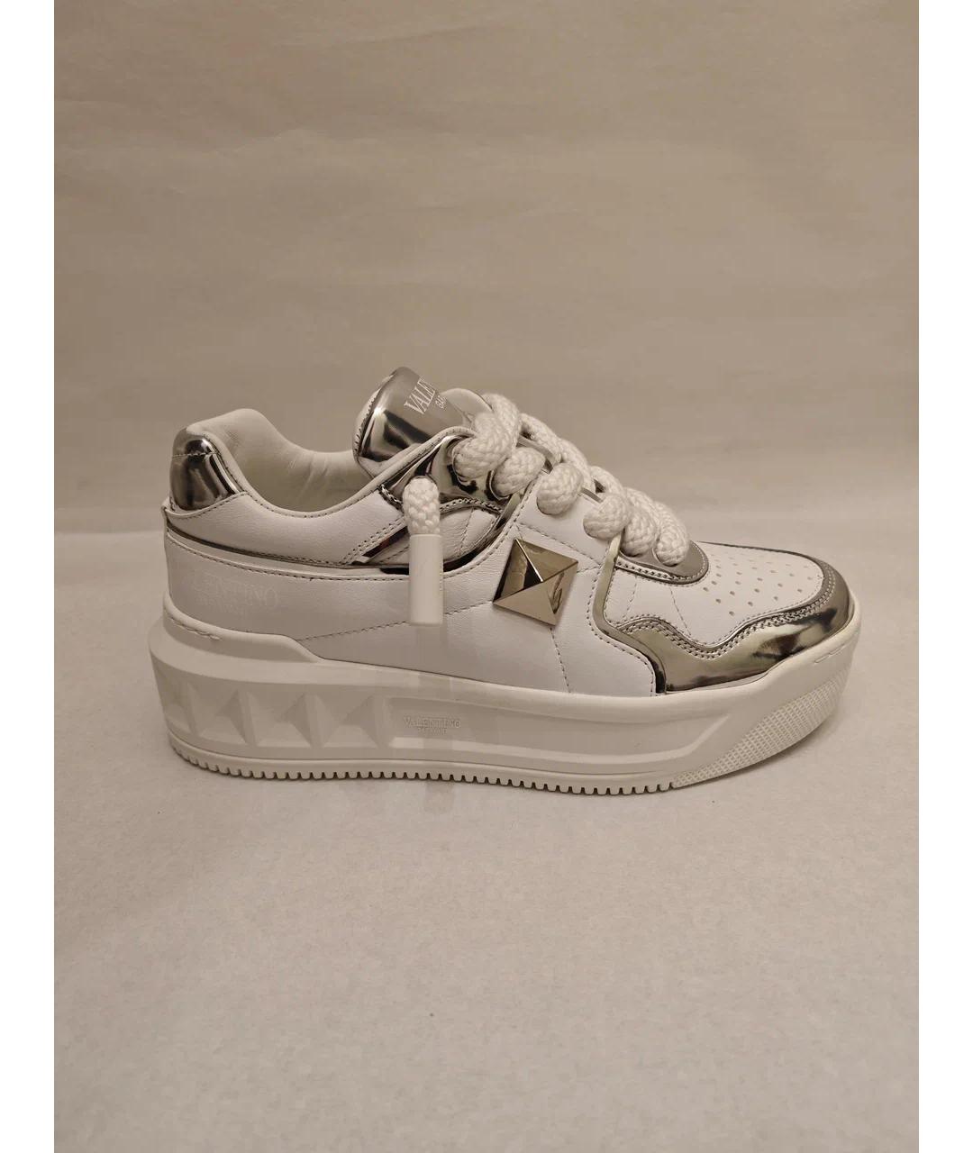 VALENTINO Белые кожаные кроссовки, фото 6
