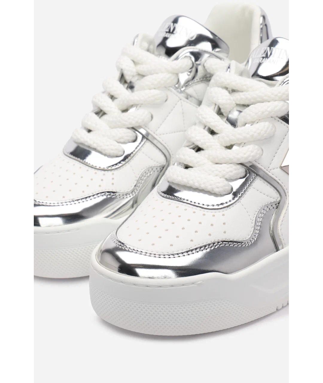 VALENTINO Белые кожаные кроссовки, фото 2
